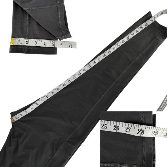 Dark Gray Yoga Pants Exercise Leggings Pockets Plus Size - Picture 13 of 14